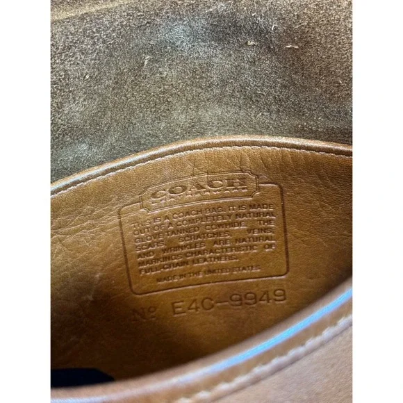 Coach Faiths Legacy Saddle Bag 9949 Brown Leather Made USA Vintage Cross Body - Picture 9 of 11